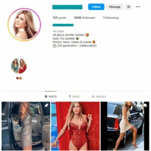 560K Jennifer Aniston Model Fan Instagram Account for sale