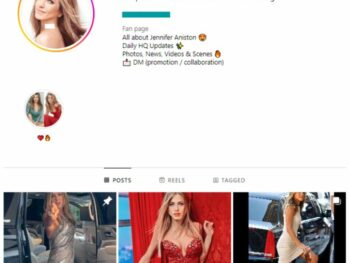 560K Jennifer Aniston Model Fan Instagram Account for sale