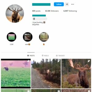 60K Hunting Wildlife Instagram Account for sale