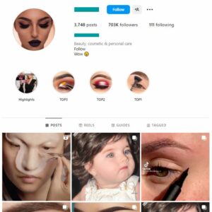 700K Makeup Eyelashes Instagram Account for sale
