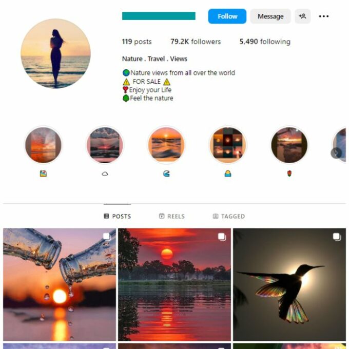75K Travel Explore Instagram Account for sale