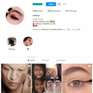 830K Model Makeup Instagram Account for sale