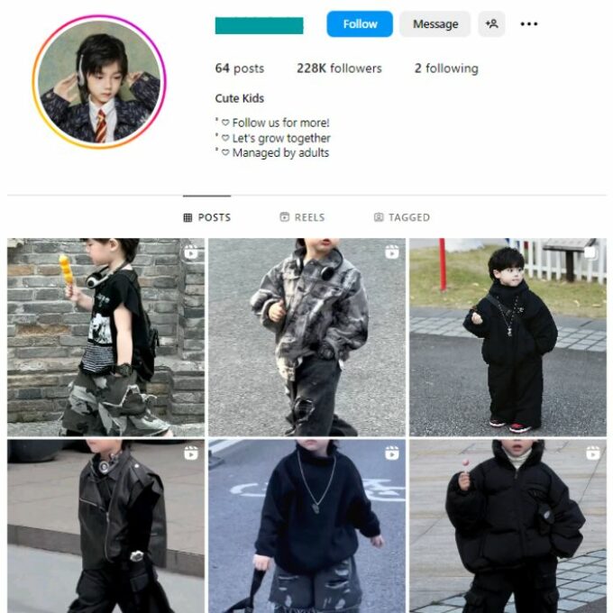 220K Kids Fashion Instagram Account for sale