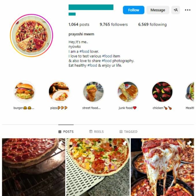 9K Food Desserts Instagram Account for sale
