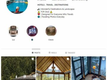 100K Travel Hotels Instagram Account for sale