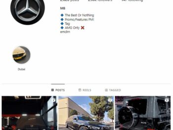 290K Mercedes AMG Instagram Account for sale