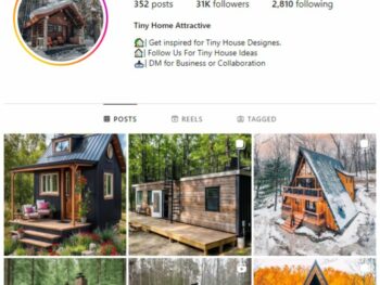 30K A-frame Tiny Houses Instagram Account for sale