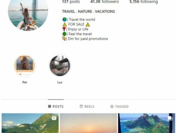 40K Nature Photography Instagram Account for sale