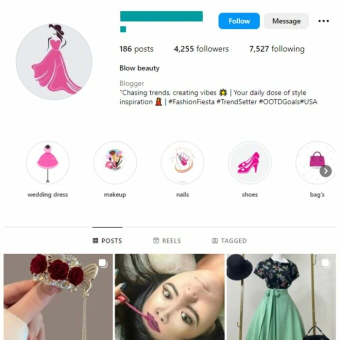 4K Fashion Makeup Instagram Account for sale