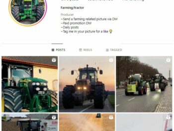 65K Farming Vehicles Instagram Account for sale