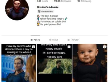 95K Homelander TV Series Instagram Account for sale