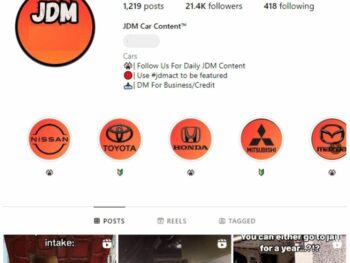 21K Supercars Instagram Account for sale