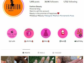 35K Beauty Makeup Instagram Account for sale