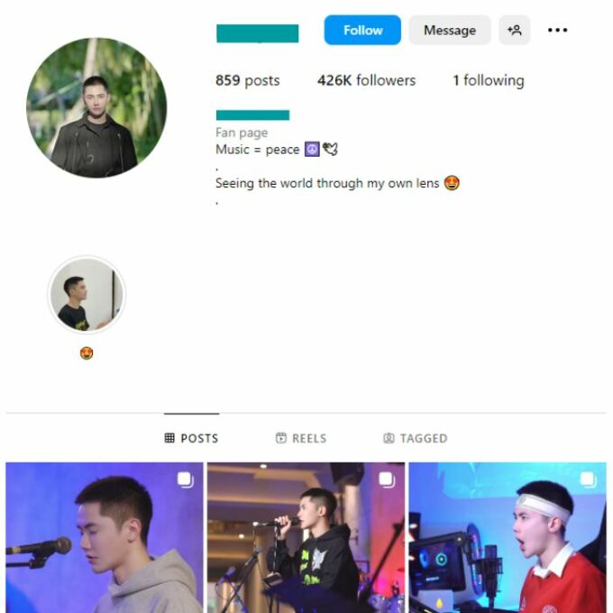 420K Songs Music Instagram Account for sale