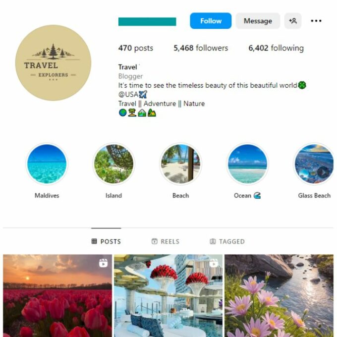 5K Travel Photos Instagram Account for sale