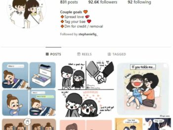 90K Love Relationship Comics Instagram Account for sale