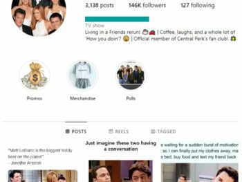140K Friends TV Series Instagram Account for sale