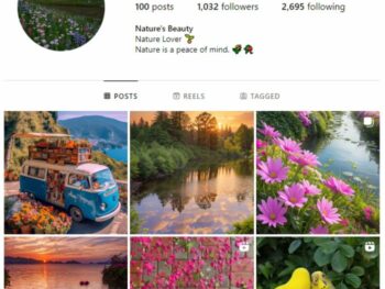 1K Nature Travel Instagram Account for sale