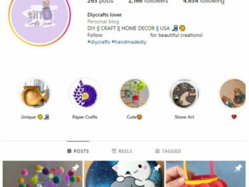 2K DIY Crafts Instagram Account for sale