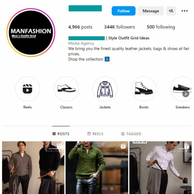 340K Lifestyle Fashion Instagram Account for sale