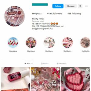 40K Makeup Accessories Instagram Account for sale