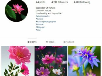 4K Plant Flowers Instagram Account for sale