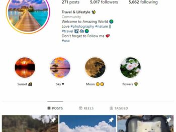 5K Travel Destinations Instagram Account for sale