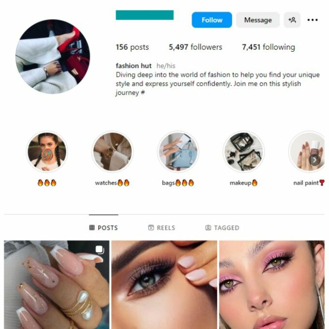 5K Women's Fashion Accessories Instagram Account for sale