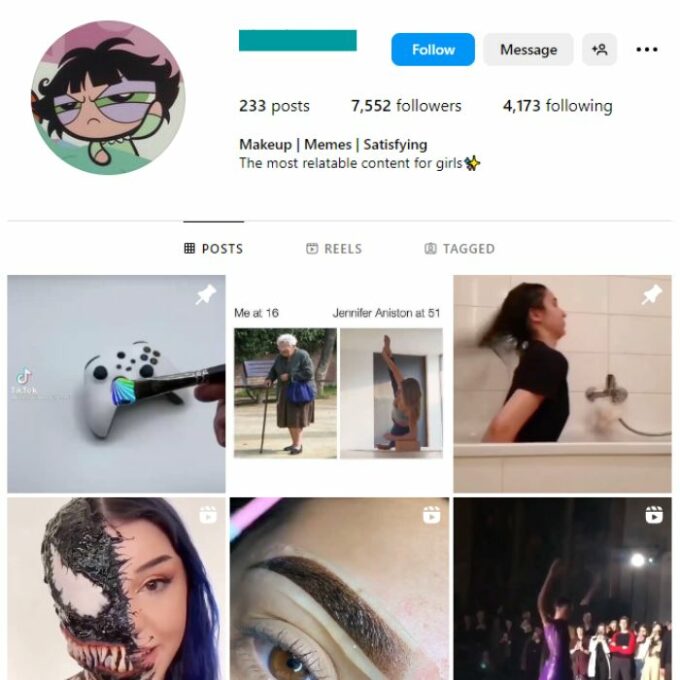 7K Girl Makeup Instagram Account for sale