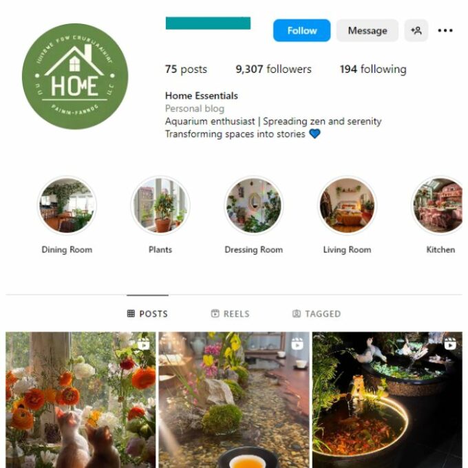 9K Home Decor Interior Instagram Account for sale