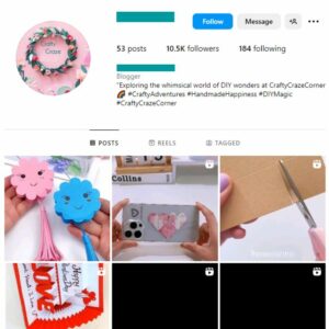10K Art and Craft Instagram Account for sale