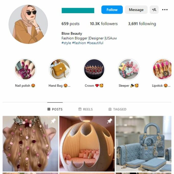 10K Women's Beauty Instagram Account for sale