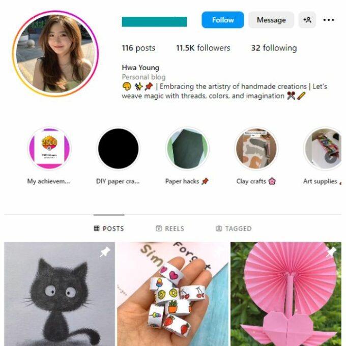 11K Art & Craft Instagram Account for sale
