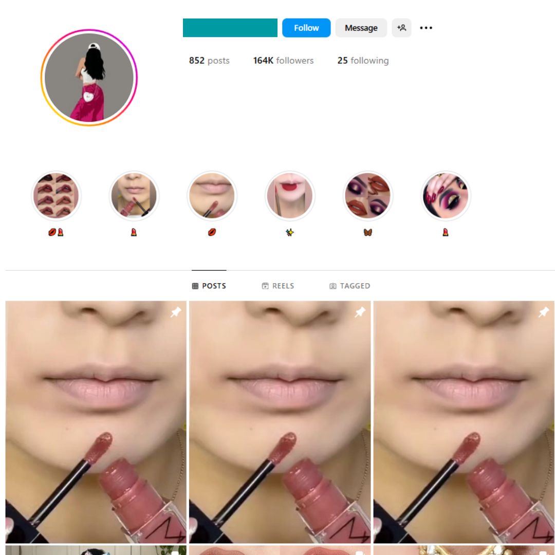160K Makeup Beauty Instagram Account for Sale