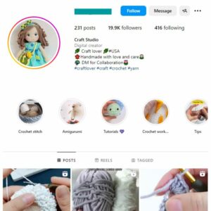 19K Crochet Knitting Instagram Account for sale