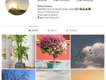 1K Nature Scenery Instagram Account for sale