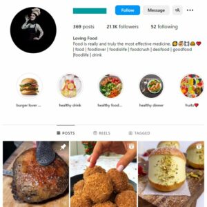 20K Cooking Food Instagram Account for sale