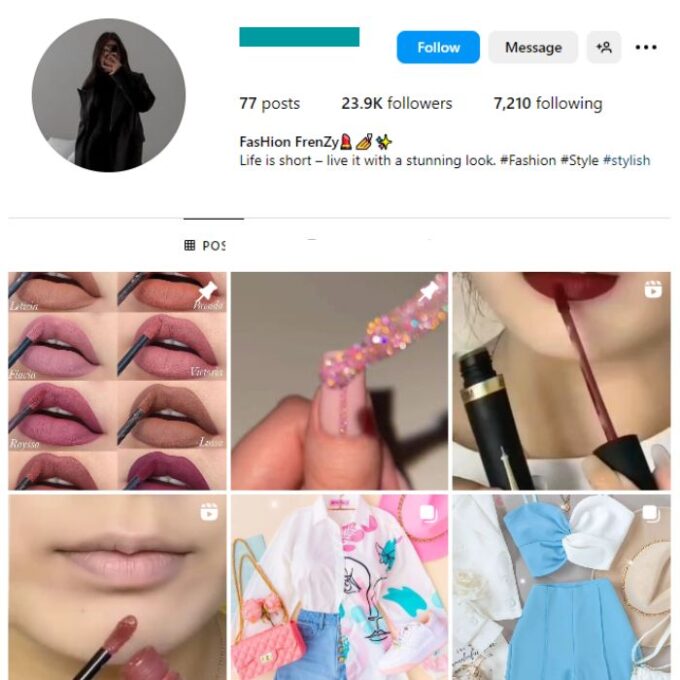 22K Beauty Makeup Instagram Account for sale