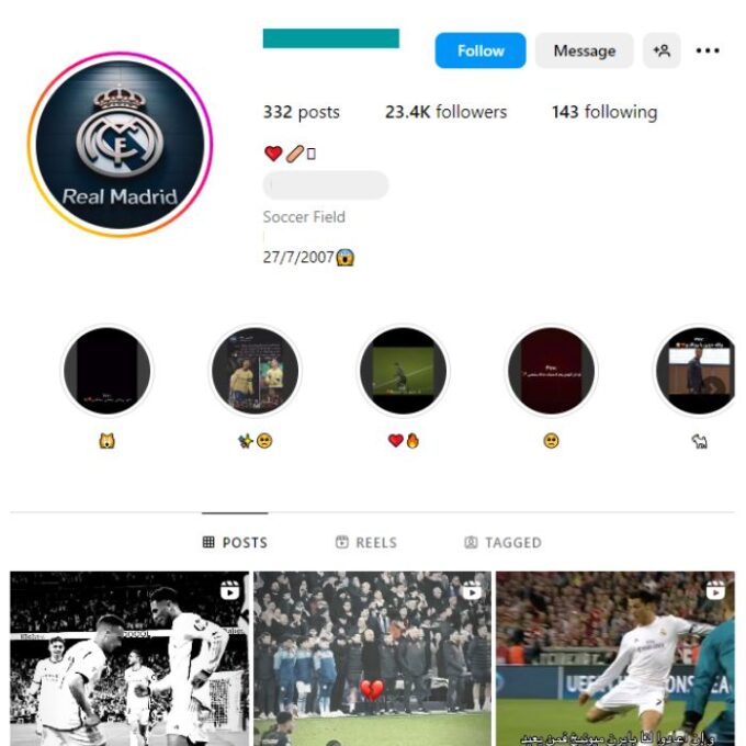 22K Football Soccer Instagram Account for sale