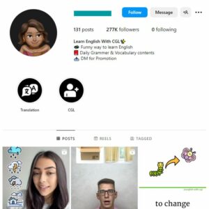 270K Learn English Instagram Account for sale