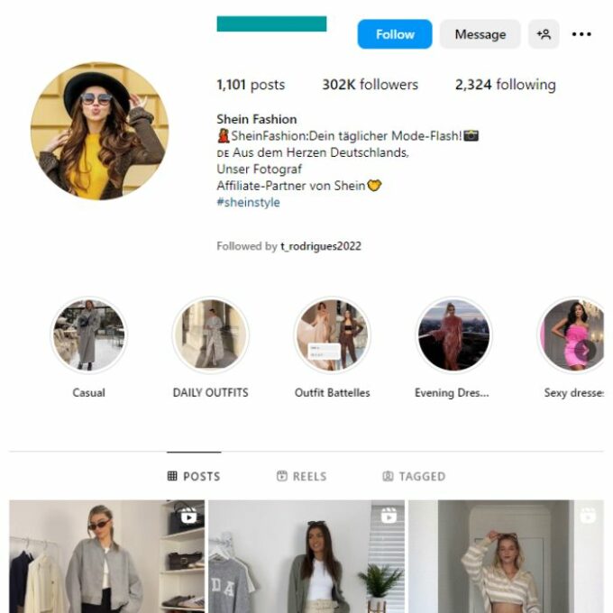 290K Women's Fashion Instagram Account for sale