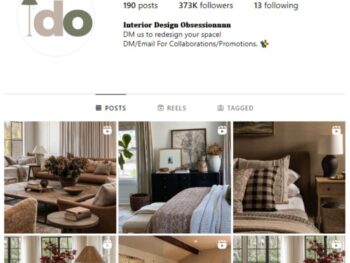 370K Luxury Interior Design Instagram Account for sale