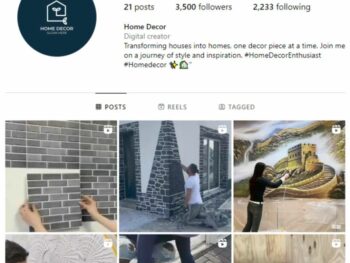3K Interior Design Home Decor Instagram Account for sale