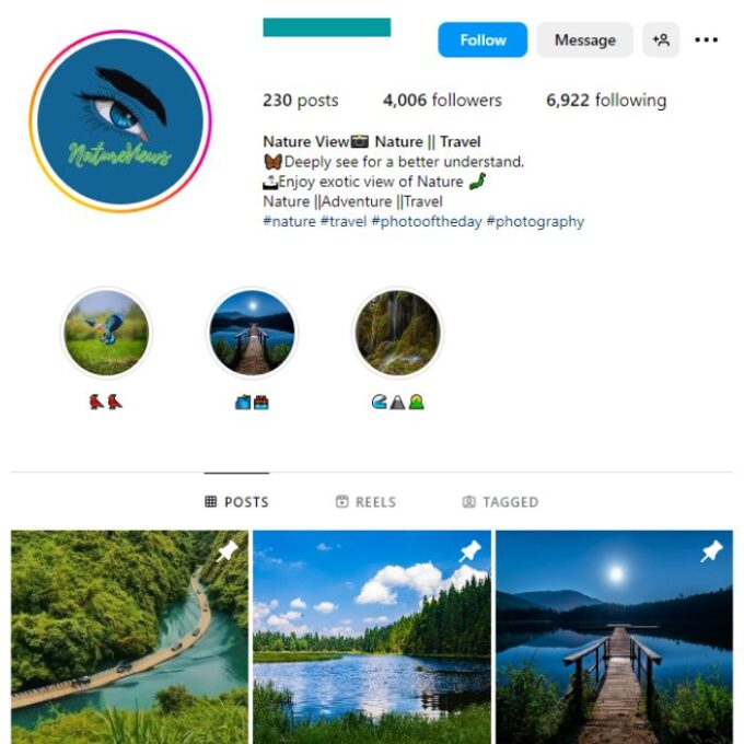 4K Beautiful Nature Instagram Account for sale