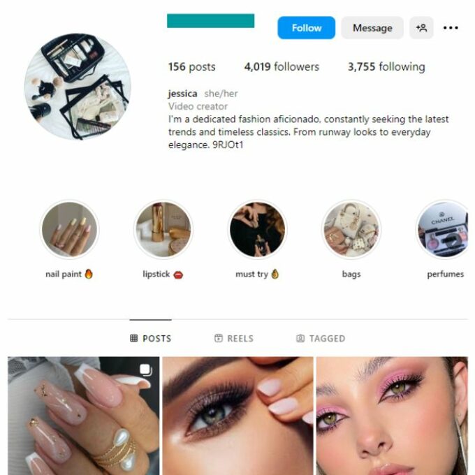4K Fashion Beauty Instagram Account for sale