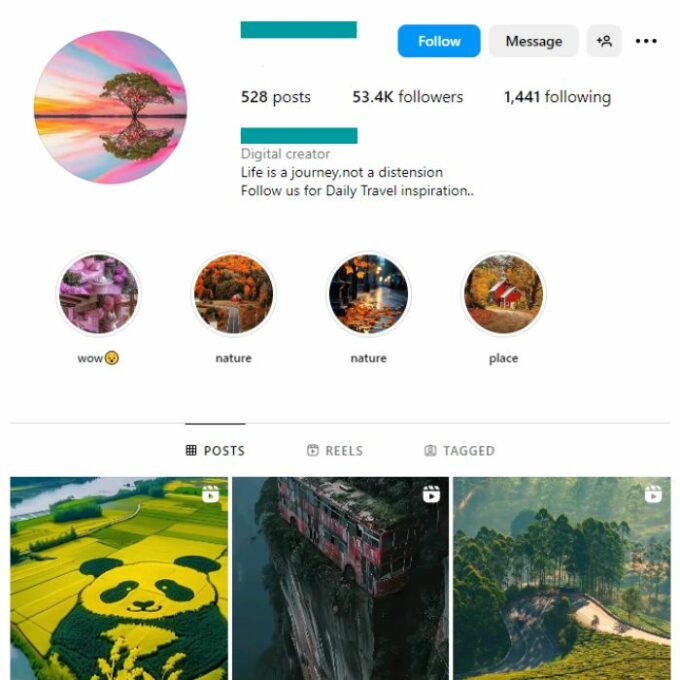 50K Travel Explore Instagram Account for sale