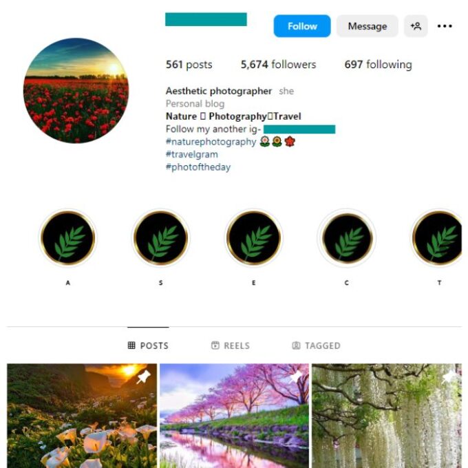 5K Travel Photography Instagram Account for sale