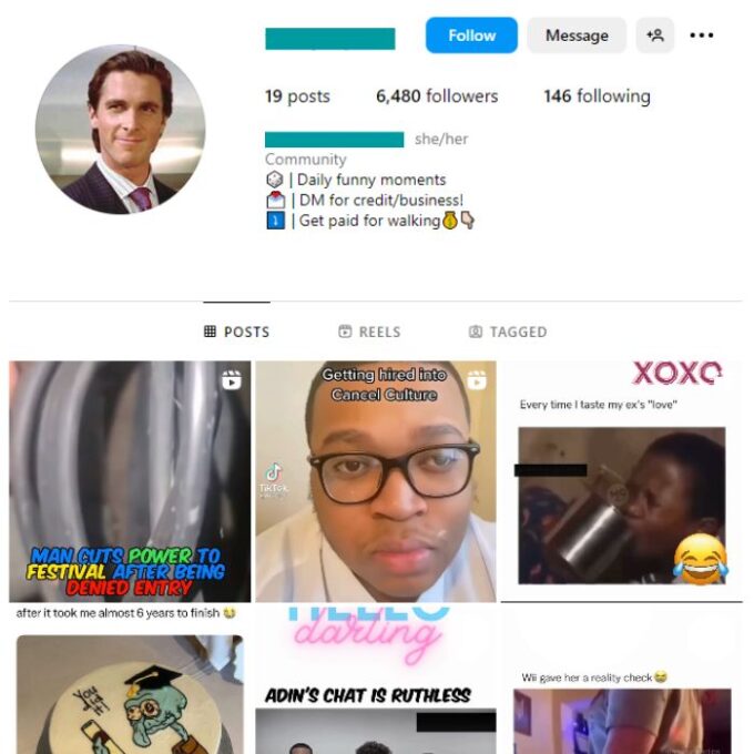6K Funny Videos Instagram Account for sale