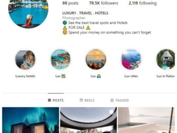 75K Travel Hotels Instagram Account for sale