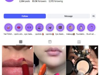 80K Makeup Women Instagram Account for sale